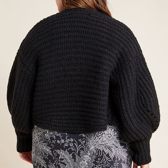 NWT ANTHROPOLOGIE Rae Cropped Cardigan 1X - Picture 3 of 3